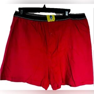 Vibrant red M&M’s women’s shorts with elastic waistband. Women’s Size Large